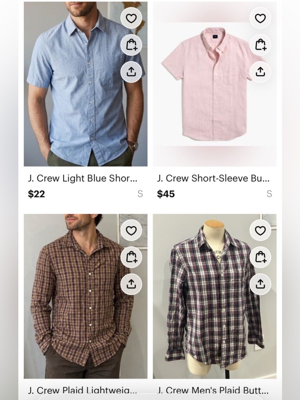 J. Crew Men’s Work Shirt Bundle - Size Small - Picture 3 of 3